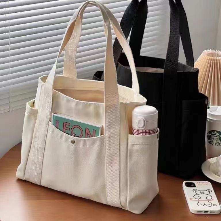H43ab2d00557d48a9be451e8ea45ac764F.jpeg Eco-Friendly Canvas Cotton Tote Bag - Image 1