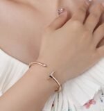 Sterling Silver High Jewelry Gold Pick-shaped Bracelet - Image 2